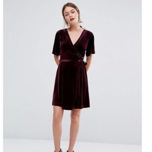 ASOS New Look Velvet Wrap Party/ Event Dress